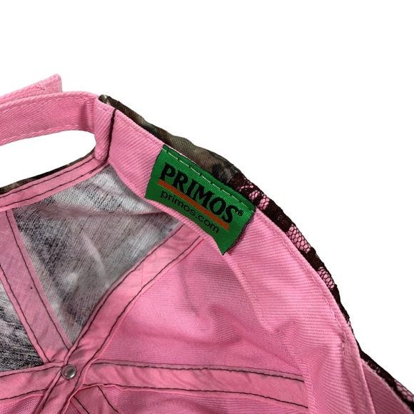 Primos Women's Green & Pink Camouflage & Lace Adjustable Strapback Hat - Picture 7 of 7